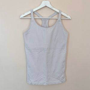Lululemon Athletica White Razorback Tank Top Size XS